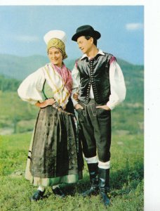 Costume Postcard - National Costume of The Bohinj District, Slovenia Ref TZ729