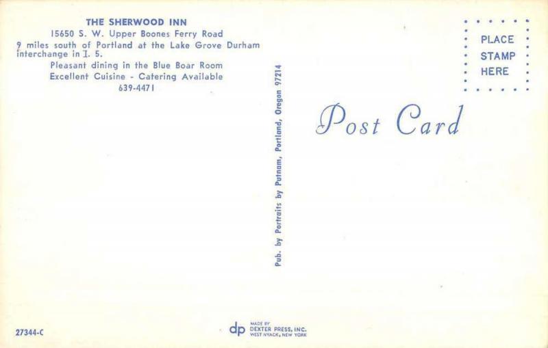 Portland Oregon Sherwood Inn Multiview Vintage Postcard K57471