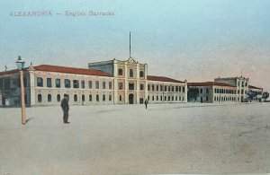 English Barracks Alexandria Egypt New Unused Vintage Antique Postcard