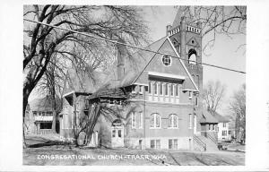 Traer Iowa~Congregational Church~Houses Behind~1950s Real Photo Postcard~RPPC