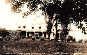 Sunapee Harbor New Hampshire Long View Terrace Real Photo Postcard K79965