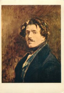 art signed Postcard Self Portrait Eugene Delacroix
