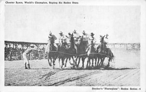 Chester Byers, World's Champion, Roping Six Rodeo Stars Cowboy 1943 