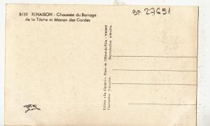 BF27651 renaison chaussee du barrage de la tache et ma  france  front/back image