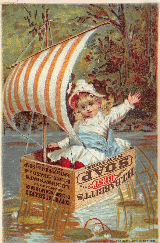 New York NY Babbitt's Best Soap 1880's 3.2 x 4.7 Tradecard