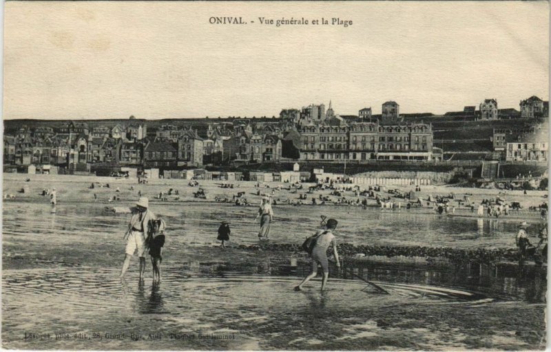 CPA ONIVAL-sur-MER Vue générale et la Plage (751114)