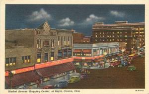 Autos 1940s Canton Ohio Market Avenue Shopping Center Teich Young linen 12061