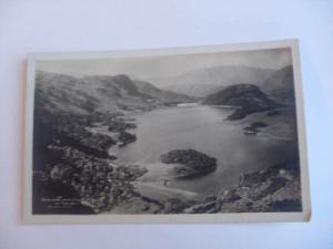 Old rppc THIRLMERE Raven Crag & SADDLEBACK in Cumbria UK Postcard y7261