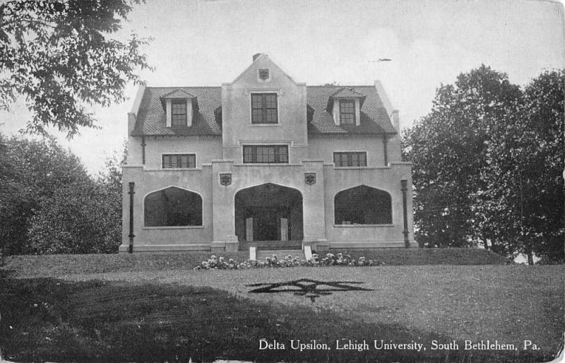 Bethlehem Pennsylvania Lehigh University Delta Upsilon Antique Postcard K10142