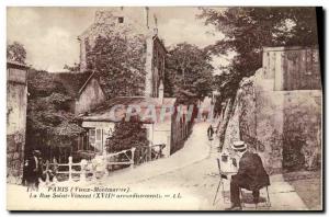 Old Postcard Paris La Rue Saint Vincent Old Montmartre