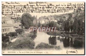 Poitiers Old Postcard View Clain Taking Cahsseigne