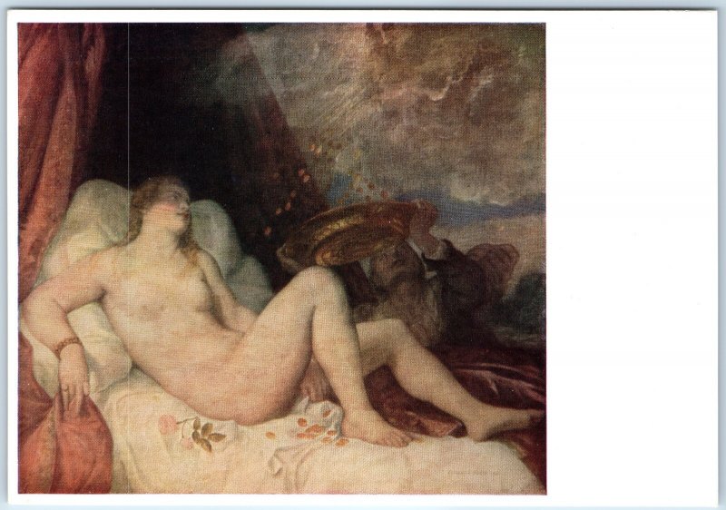 c1930s Postcard Vienna Austria Tizian Danae Classical Nude Painting 4x6 M62