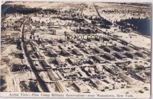 RPPC, Aerial View, Pine Camp, Watertown NY