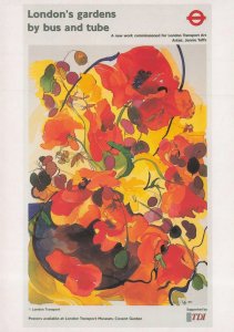 London's Kew Gardens By Train & Bus Transport Advertising Postcard