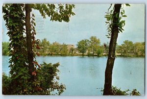 1966 Carbondale Illinois Postcard Thompson Point Lake University Southern Posted