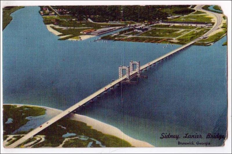 Sidney Lanier Bridge, Brunswick GA   (damaged)