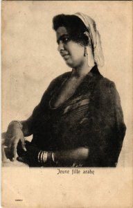 PC CPA EGYPT, TYPES AND SCENES, JEUNE FILLE ARABE, VINTAGE POSTCARD (b9221)