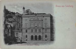 Salzberg Austria Gruss aus Oberrealschule und elektr Aufzug antique pc Z42692