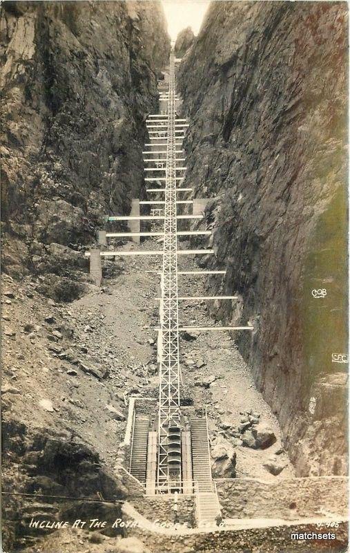 1940s Incline Royal Gorge Colorado Sanborn RPPC real photo postcard 6757
