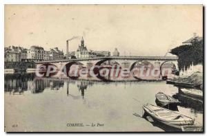 Postcard Old Bridge Corbeil