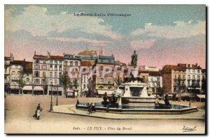 Old Postcard Le Puy Place du Breuil