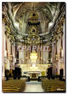 Modern Postcard Sospel Alpes Maritimes Interior of the Church St Michel