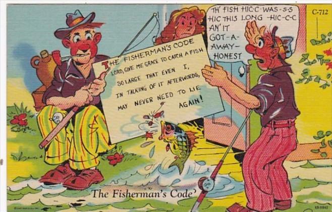 Fishing Humour The Fisherman's Code Curteich