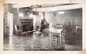 Concord New Hampshire~Odd Fellows Home Lounging Room~1930s Real Photo Postcard