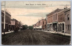 K49/ Le Sueur Minnesota Postcard c1910 Main Street Stores 463
