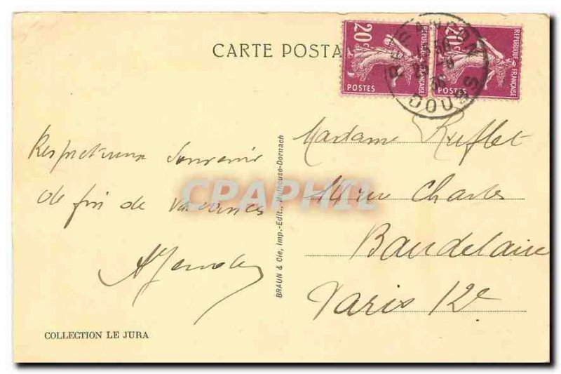 Old Postcard Besancon les Bains Square Castan Archeological Theater Antique