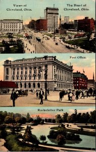 Postcard Multiple Scenes and Views of Cleveland, Ohio