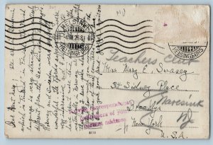 Helsinki Uusimaa Finland Postcard Railway Station 1926 Vintage RPPC Photo