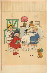 Lovely drawn children comic Meissner & Buch 1918 artist postcard