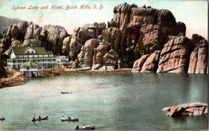 Sylvan Lake and Hotel, Black Hills SD Vintage Postcard L60