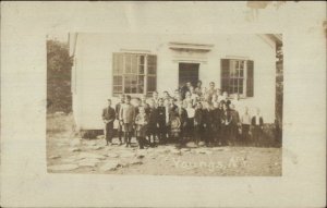 Youngs NY Children & School c1910 Real Photo Postcard