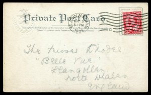 4377 - ST. JOHN NB Postcard 1905 Bridges & Falls. Patriotic Crest