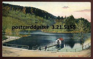 h166 - MERIDAN Connecticut Postcard 1910s Merrimer Lake by Lange