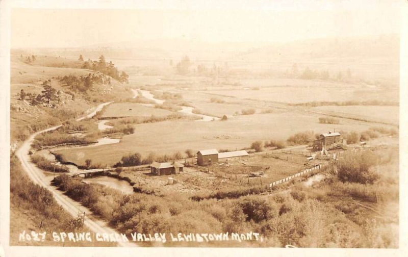 Lewiston Montana Spring Creek Valley Real Photo Vintage Postcard AA34731