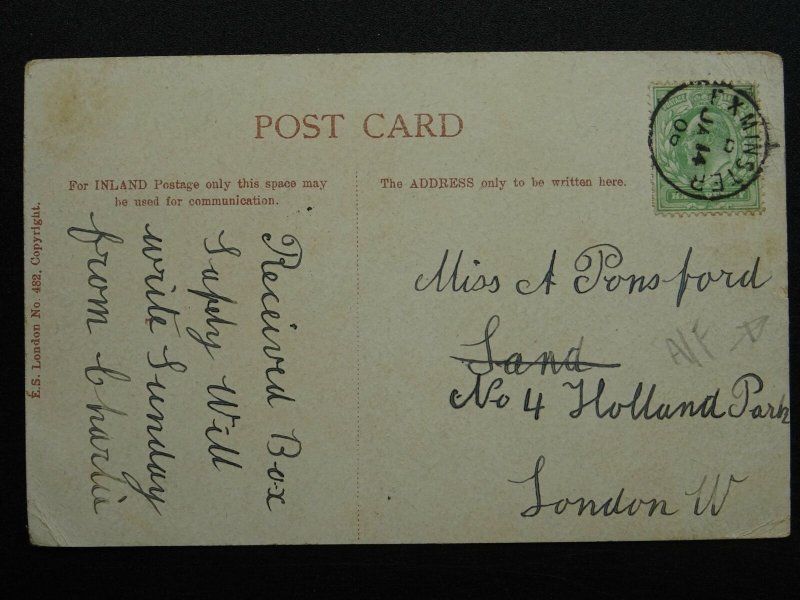 Devon MORETONHAMPSTEAD The Dancing Tree & Market Cross c1906 Postcard by E.S