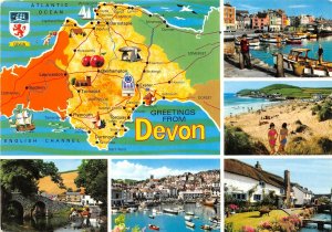 uk45763 greetings from devon uk map carte geographique
