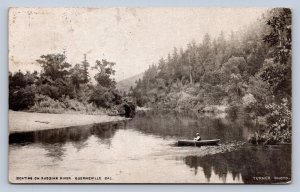K1/ Guerneville California Postcard c1910 Boating on Russian River 237