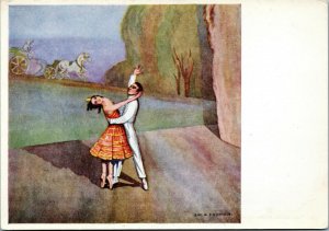 postcard art - E.M.S. Guthrie - Pictures from Ballet - Le Beau Danube