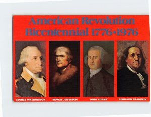 Postcard - Famous Leaders, American Revolution Bicentennial 1776-1976