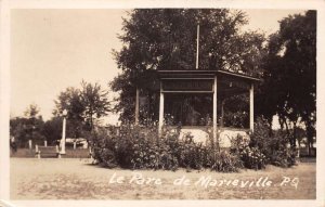 Marieville Quebec Canada Le Parc Gazebo Real Photo Vintage Postcard AA69684