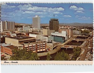Postcard Scenic Downtown Reno Nevada USA