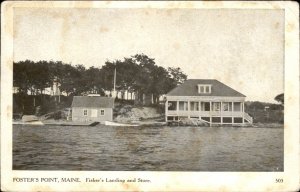 Bath Area Maine ME Foster's Point Fisher's Landing 1900s-20s Vintage Postcard