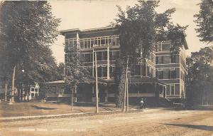 Waterville ME The Elmwood Hotel Street View 1913 Real Photo Postcard