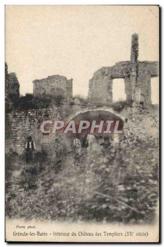 Old Postcard Gre'oulx Interior Les Bains Du Chateau Des Templiers