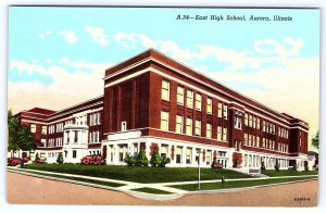 Aurora Illinois East High School Postcard A900