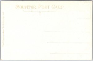 Banff Hotel And Bow River Alberta Canada Moonlight View Postcard